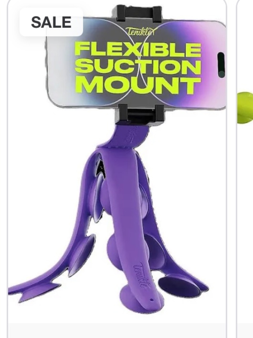 Tenikle PRO Bendable Suction Cup Tripod Mount purple NWT
